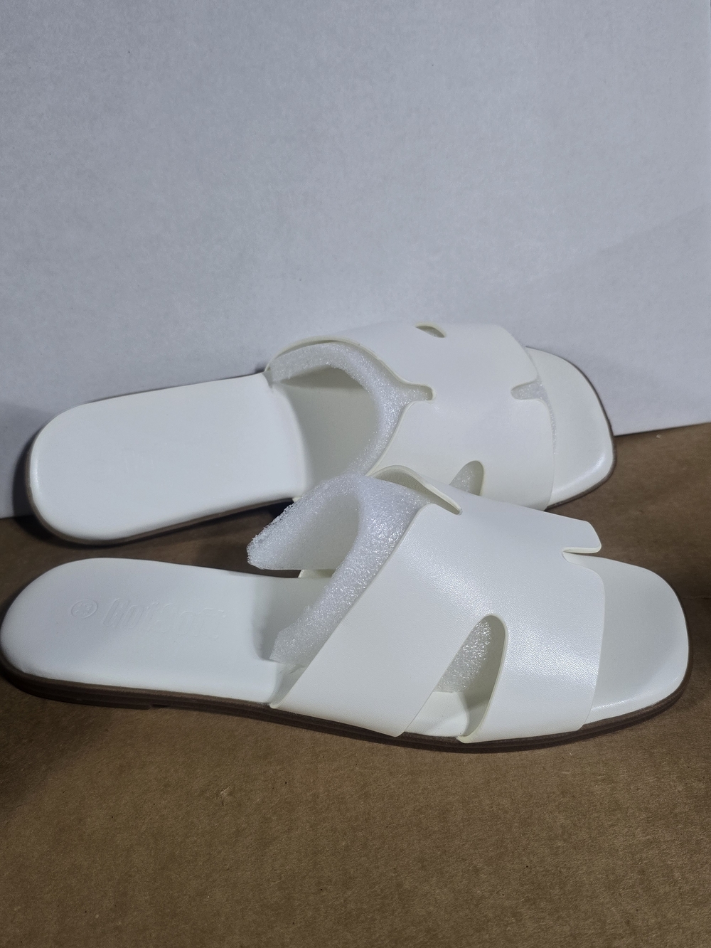 GotSoft Women's Flat Sandals Square Open Toe Slide Sandal Square Open Toe Slide